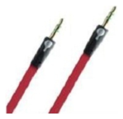 Cable De Audio 3.5mm Negro/rojo 1m