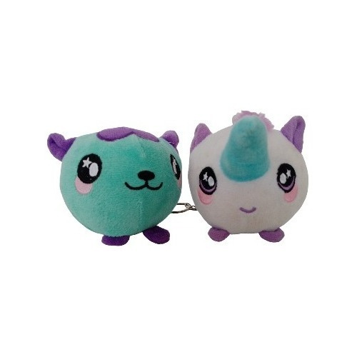 Llavero De Peluche Redondo Duo 2 Piezas