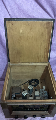Tocadiscos Y Radio Halex Antiguo Encastrados Cajas De Madera (Usado)