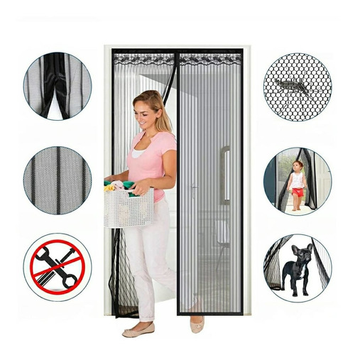 Puerta Magnética Mosquitero Anti Moscas Y Mosquitos 