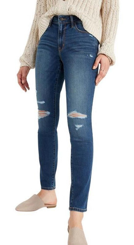 Jeans Mujer Old Navy Skinny Tiro Medio Azul