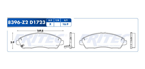 Balatas Delanteras Acura Mdx 3.5l 2014-2019 Fritec