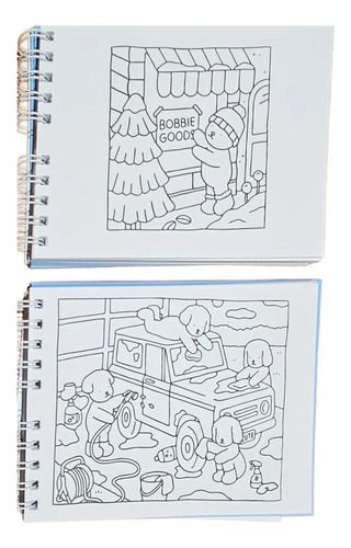 Kit 2 Livros De Colorir Bobbie Goods Caderno Azul Rosa Capa