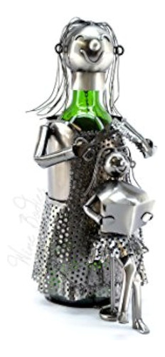 Cuerpo De Vino Zb960 Lady Hair Dresser Metal Wine Bottle Hol