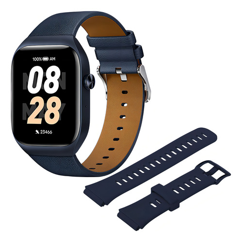 Relógio Smartwatch Mibro T2, Bluetooth, À Prova D'água Caixa Caixa Azul Pulseira Azul