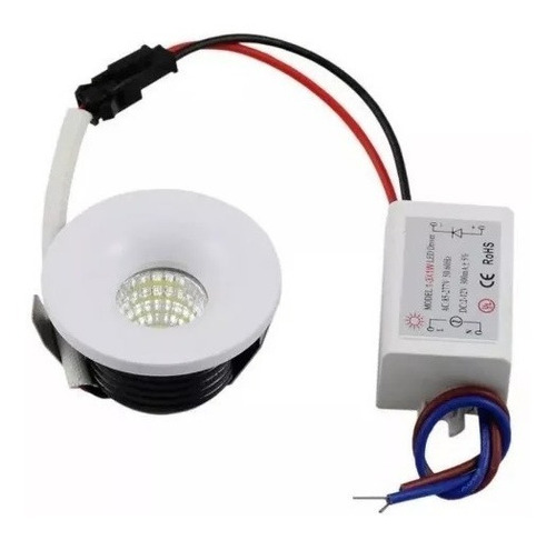 25 Ponto De Luz Micro Spot Led Cob 3w Redondo Frio Ou Quente