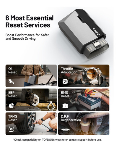 Topdon Carpal-us Lector Obd2 Bluetooth Para Ios Y Android Mm