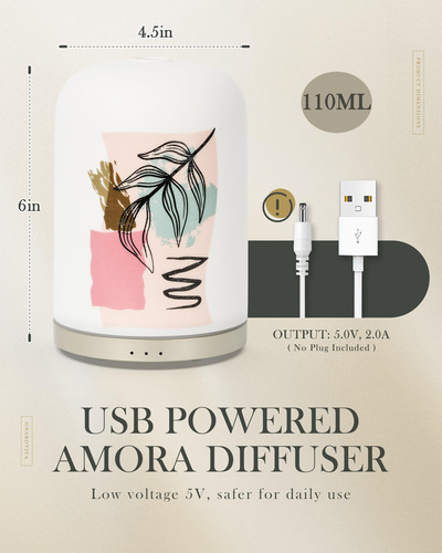 Difusor De Aceites Esenciales De 110 Ml Con Funda De Cerámic