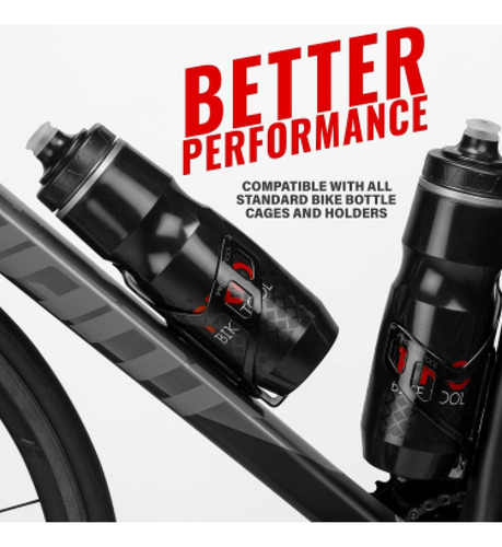 Botella De Agua Aislada Bicicleta De 24 Oz (680 Ml), Bo...