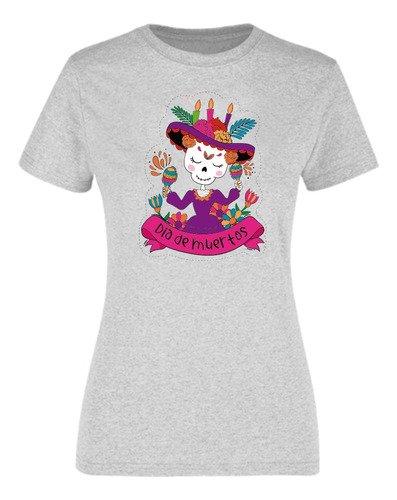 Playera Mujer Dia De Muertos Mod002