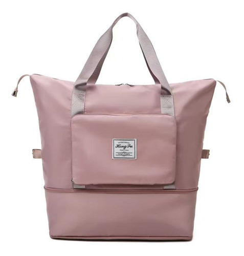 Bolso Viaje Plegable Impermeable Con Enganche Para Valija Color Rosa Bolso plegable