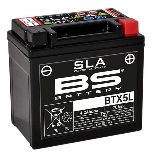 Bateria Original Bs Ytx5lbs Honda Xr 150 Honda Cg 150 New Cg