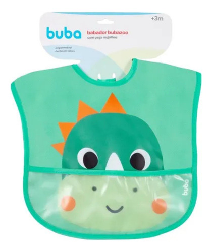Babador Infantil Bebês Zoo Animais Com Bolso Impermeável