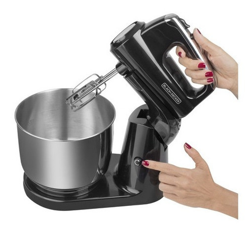 Imagen 2 de 8 de Batidora De Pedestal Black & Decker Mx-1200 Negro
