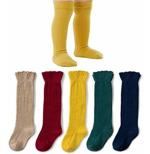 Cozyway Calcetines Hasta La Rodilla Para Recién Nacidos, Niñ