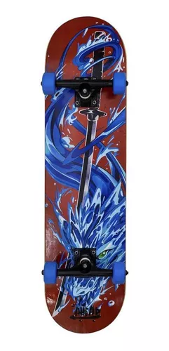 Skate Montado Ahead Anime Fanart Demon Slayer Power Red - Skate dos Sonhos