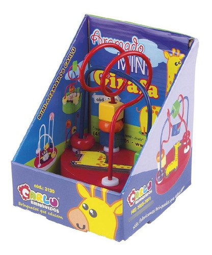Imagem 4 de 6 de Brinquedo Pedagógico Educativo Aramado Mini Girafa Carlu