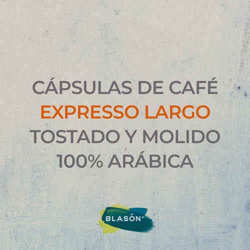 Café Espresso Largo 10 Cápsulas De 5.5 g c/u Blasón