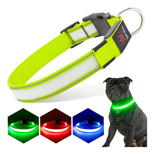 Collares De Perro Con Luz Led, Recargable Con Micro Usb, Imp