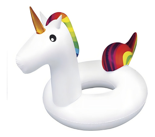 Boia Flamingo Unicornio Gigant Piscina Inflável 120cm Adulto
