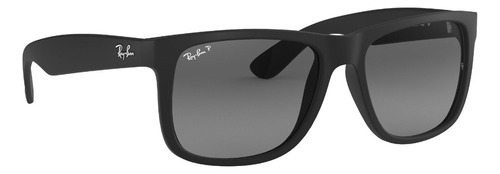 Lente De Sol Ray-ban Justin 0rb4165 Polarizado Justin Negro Polar Grey Gradient Black Rubber Black Rubber
