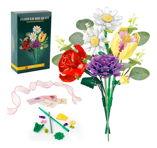 Kit Construccion Ramo Flor Para Niño Adulto Mejor Regalo 6 7