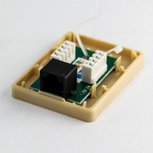 Roseta Simple Red Rj45 Con Jack Completa +adh +tornillo Htec