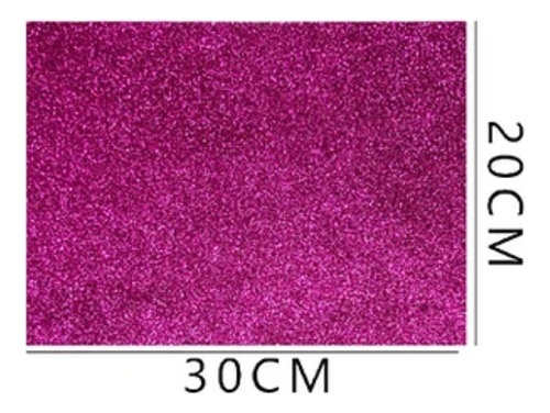 Goma De Eva Con Glitter 20x30 Cm Pack De 10 Unidades