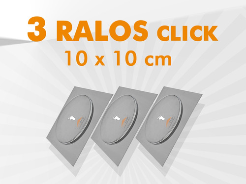 Kit 03 Ralo Click Inteligente Para Piso 10 Cm X 10 Cm