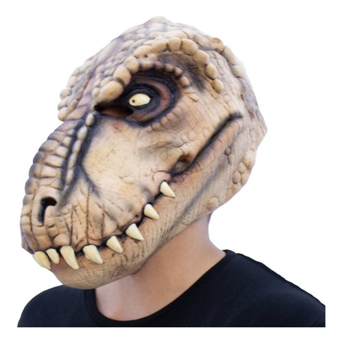 Mascara Dinosaurio T Rex Jurassic Park Deluxe Latex | Meses sin intereses