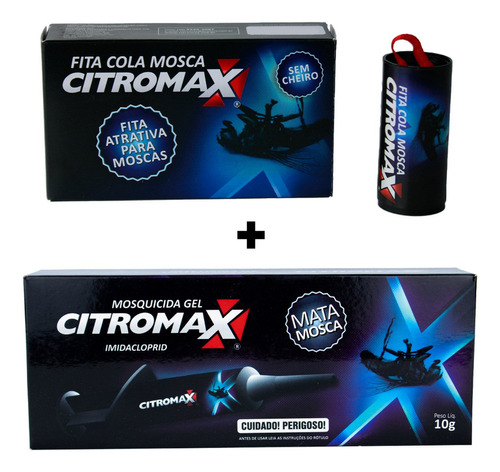 Kit Citromax Pega Mosca 1 Gel Mosca 10g + 1 Cola Mosca