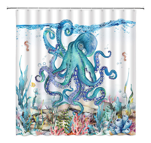 Cortina De Ducha Wiykmk Sea Kraken Ocean Animal Octopus