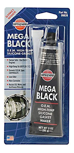 Versachem  Mega Black Oem Silicona - 3 Oz.