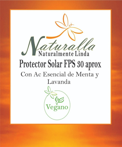 Protector Solar Natural Y Vegano Fps 30 