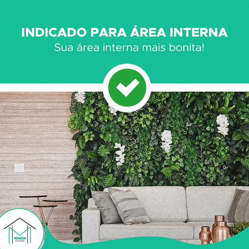 Kit 15 Placas Jardim Vertical Artificial Eucalipto 60x40cm