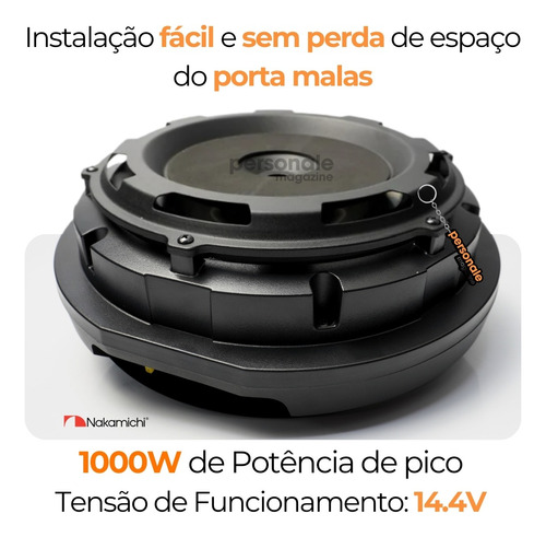 Caixa Ativa Subwoofer Step Selada 11 1000w Nakamichi 4ohms