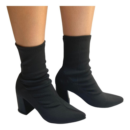 Imagen 6 de 10 de Botin Stretch Felipe Rentería Tacón 7cms Botas Mujer Moda