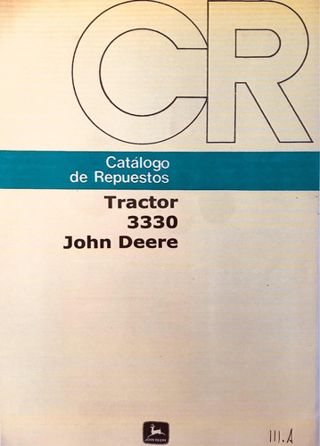 Manual De Repuestos Tractor John Deere 3330
