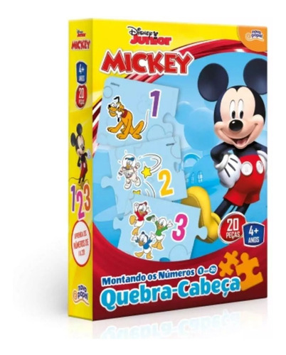 Quebra Cabeça Disney Mickey Montando Os Números Toyster 8020