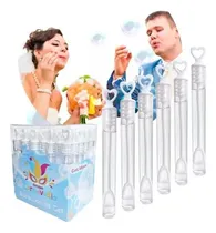 Comprar 48 Mini Burbujeros Corazón Blancos Recuerdo Boda Fiesta