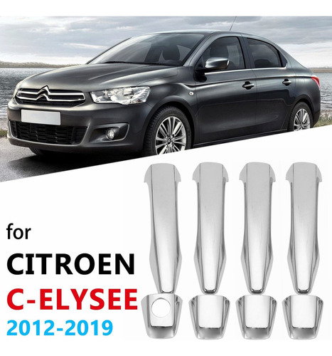 Para Citroen C-elysee 2012-2019 Abs Cromado Exterior Exterio