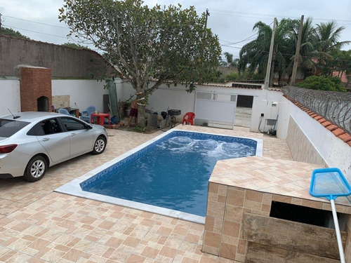 Imagem 2 de 13 de Casa Com Piscina, À 400 Metros Do Mar, No Bairro Jardim Jamaica Em Itanhaém, Com Área Gourmet Com Churrasqueira