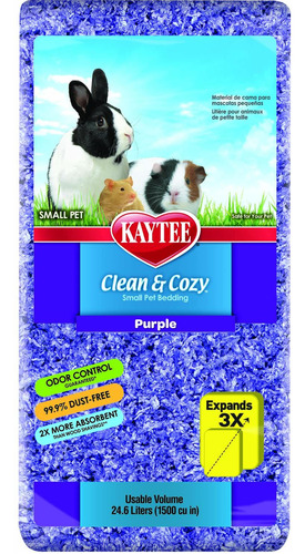 Kaytee Sustrato Cama Cuyo, Conejo Clean & Cozy Morado 24.6l