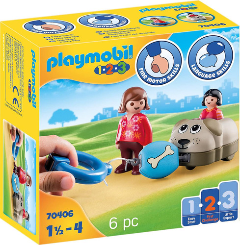 Playmobil 1.2.3 Hondentrein - 70406, Veelkleurig