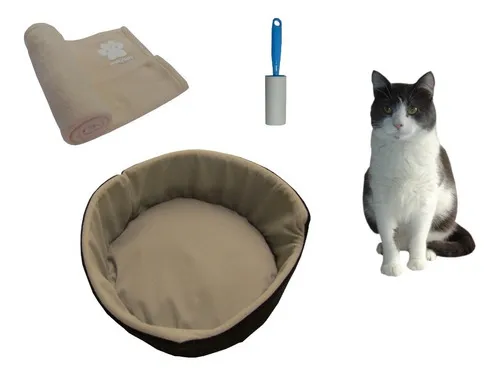 Cama Gato Grande Cobija T rmica Grande Quitamotas Color Beige