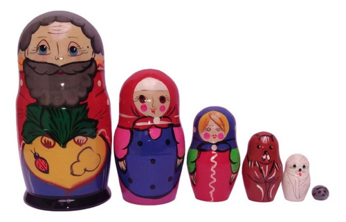 Muñecas Rusas Matrioska Navideña Decoraciones Hogar 16cm 6pc