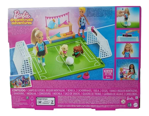 Barbie Dreamhouse Adventures Conjunto de jogos de futebol de boneca