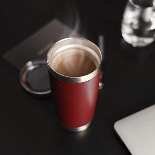 Vaso Termico Acero Inoxidable C/ Tapa Dupla Pared-rojo/4und