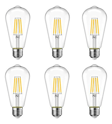 Bombilla Led Edison Vintage Regulable 40w, E26, 400 Lm,