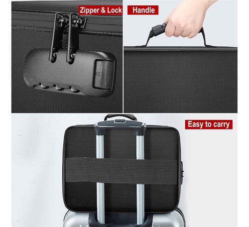 Fireproof Bag, Laptop Organizer With Lock,
